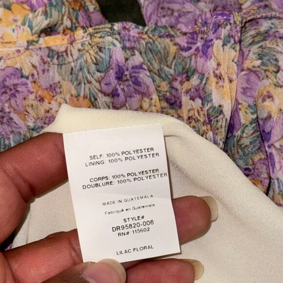 LUSH Mini Sundress Lilac Purple Women's Size Medium Coquette Floral Dress NWT - Picture 8 of 9